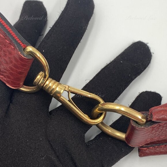 Authentic HERMES Burgandy (Rouge H) Clemence Evelyne I PM Crossbody Bag - Picture 4 of 17
